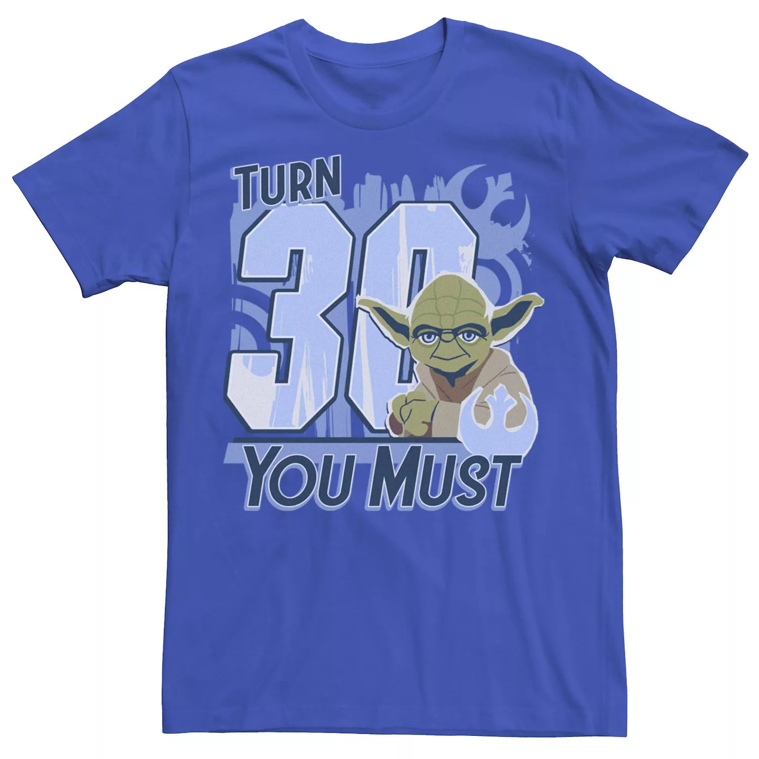 Мужская футболка с логотипом и портретом Star Wars Yoda Turn 30 You Must Rebel