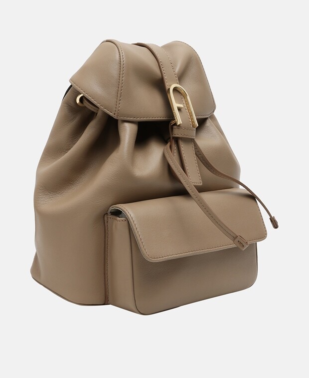 

Кожаный рюкзак Furla, светло-серый