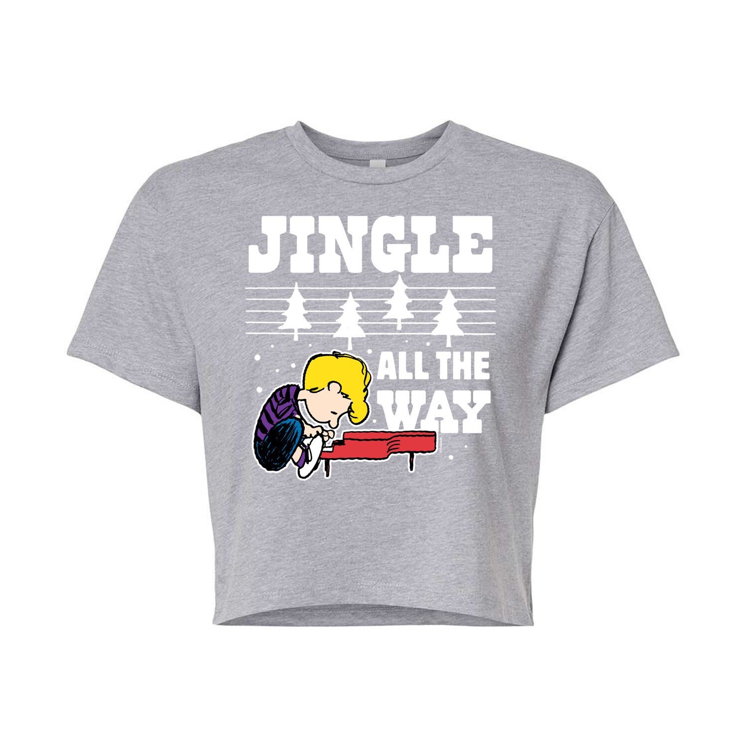 

Укороченная футболка с рисунком Peanuts Jingle для детей Juniors' Peanuts Jingle Licensed Character