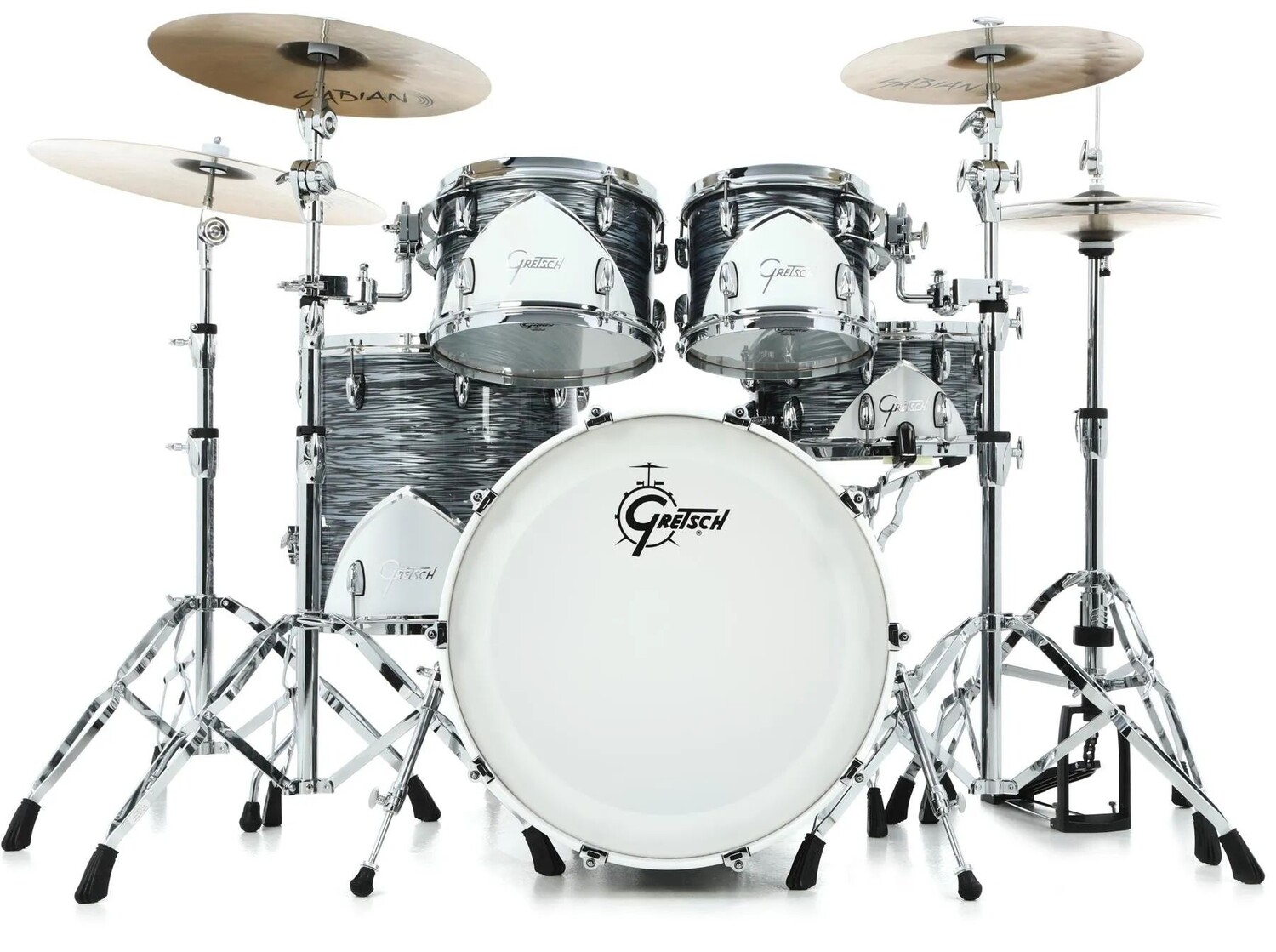 

Gretsch Drums Renown 57 RN57-E425V Набор из 5 предметов с малым барабаном - Silver Oyster Pearl