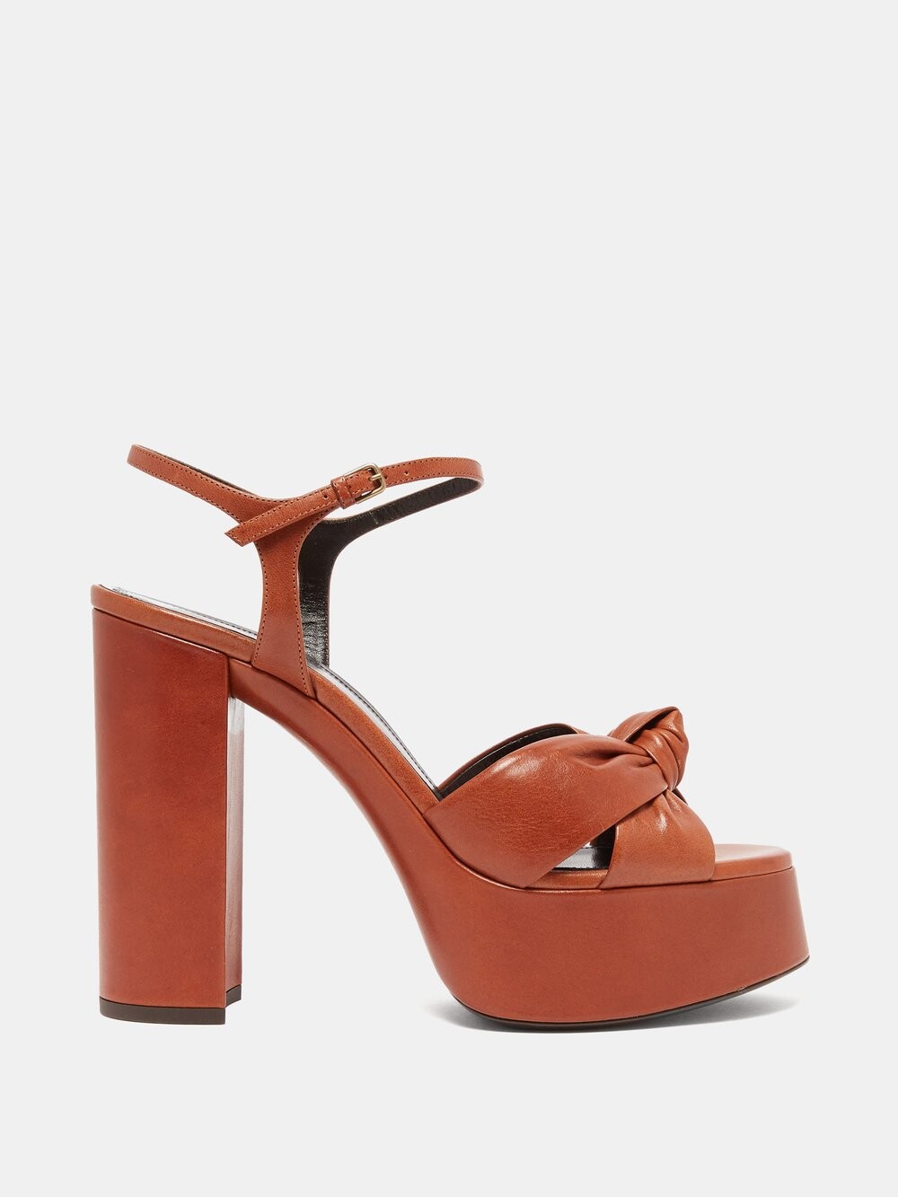 

Босоножки bianca на платформе с завязками Saint Laurent, коричневый