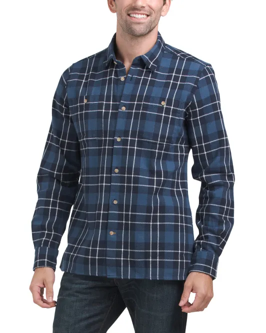

Тканая рубашка с длинными рукавами Baysbarn Barbour, темно-синий