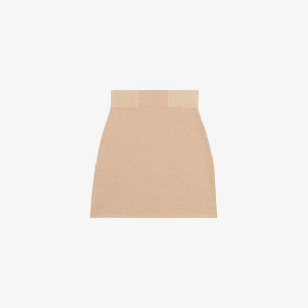 

Трикотажная мини-юбка с ребристым поясом Claudie Pierlot, цвет naturels