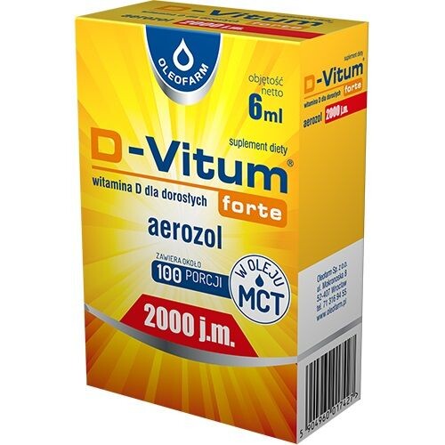 

D-Vitum Forte 2000 j.m Aerozol жидкий витамин D3, 6 ml