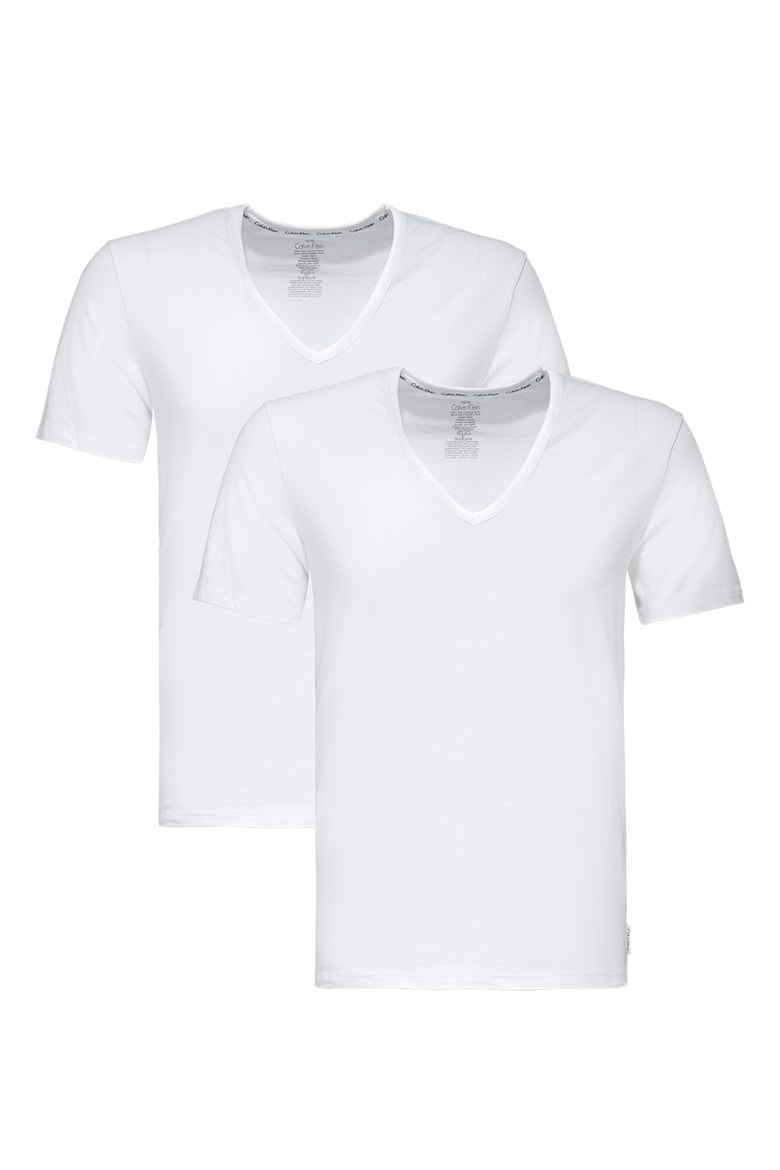 Домашние футболки с овальным вырезом – 2 шт Calvin Klein, белый