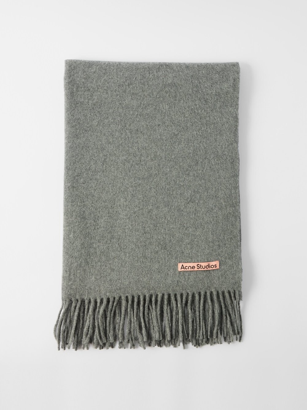 

Шерстяной шарф canada с бахромой Acne Studios, серый