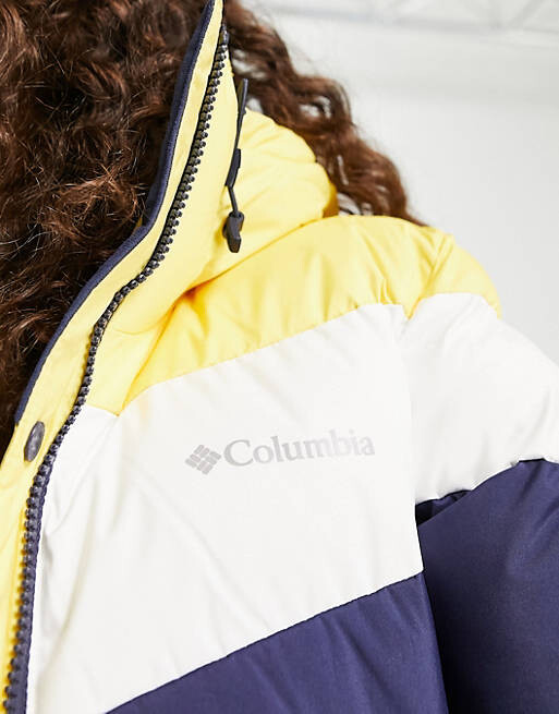 

Темно-синяя и желтая утепленная куртка Columbia Ski Abbott Peak
