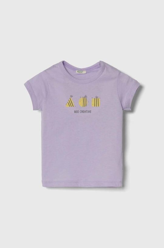 

United Colors of Benetton Хлопковая детская футболка, фиолетовый