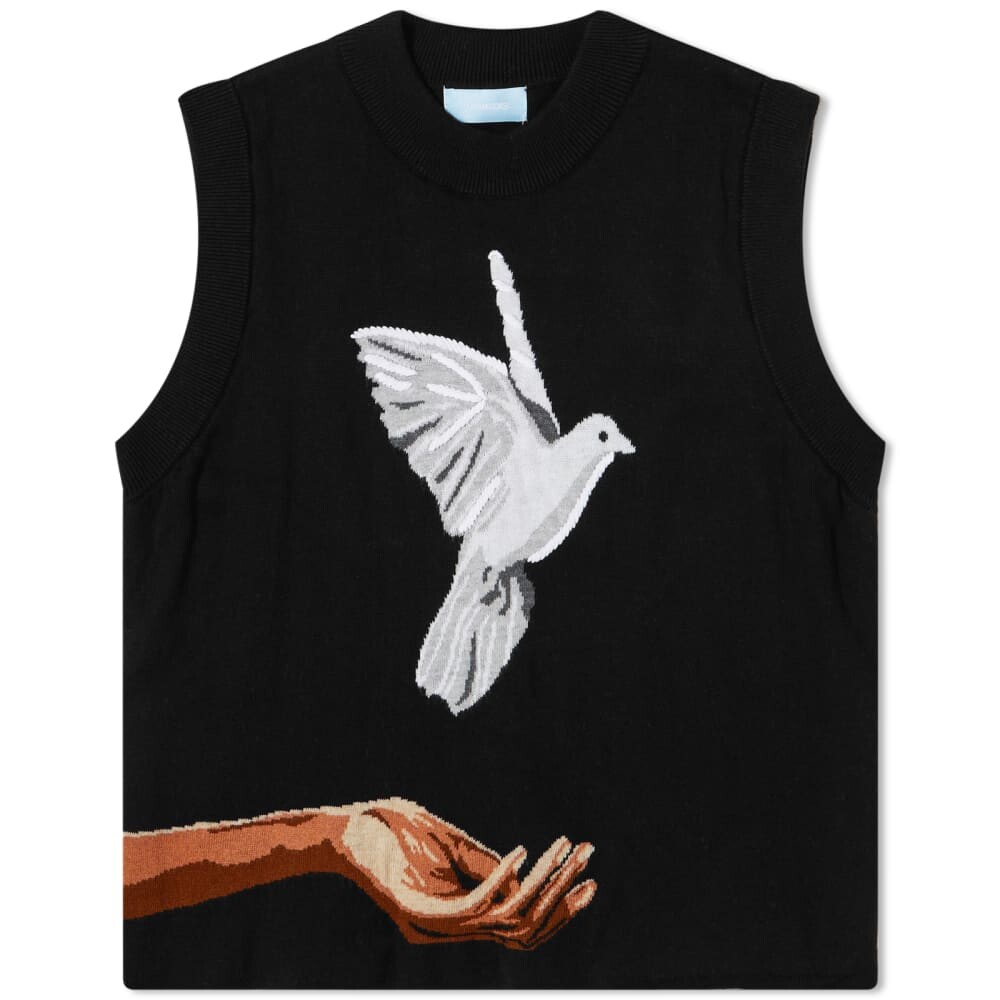 

3.Paradis Вязаный жилет Intarsia Dove., черный