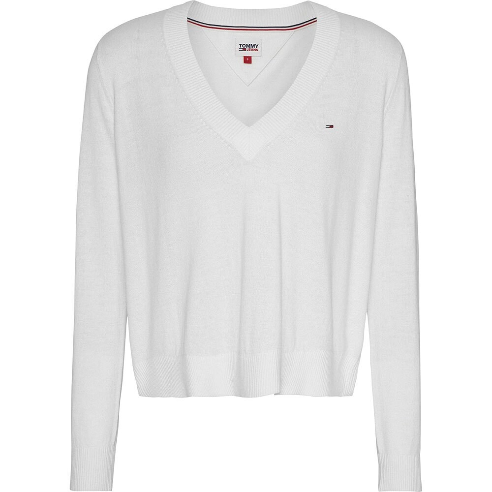 

Свитер Tommy Jeans Essential V V Neck, белый