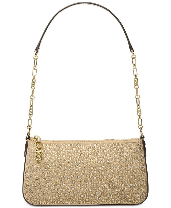 

Средняя кожаная сумочка на цепочке Michael Kors, золото