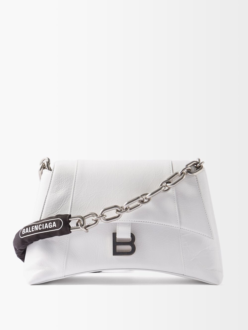 

Кожаная сумка на плечо downtown с цепочным ремешком Balenciaga, белый