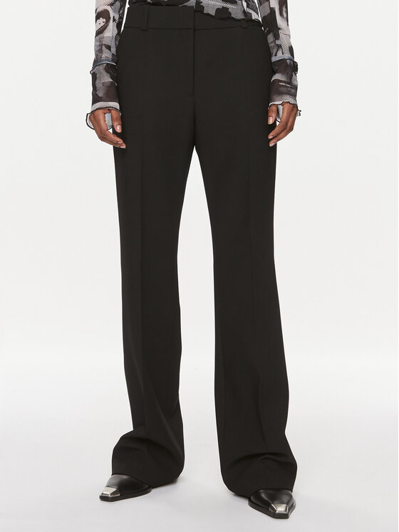 Тканевые брюки стандартного кроя Hugo, черный тканевые шорты стандартного кроя hugo черный