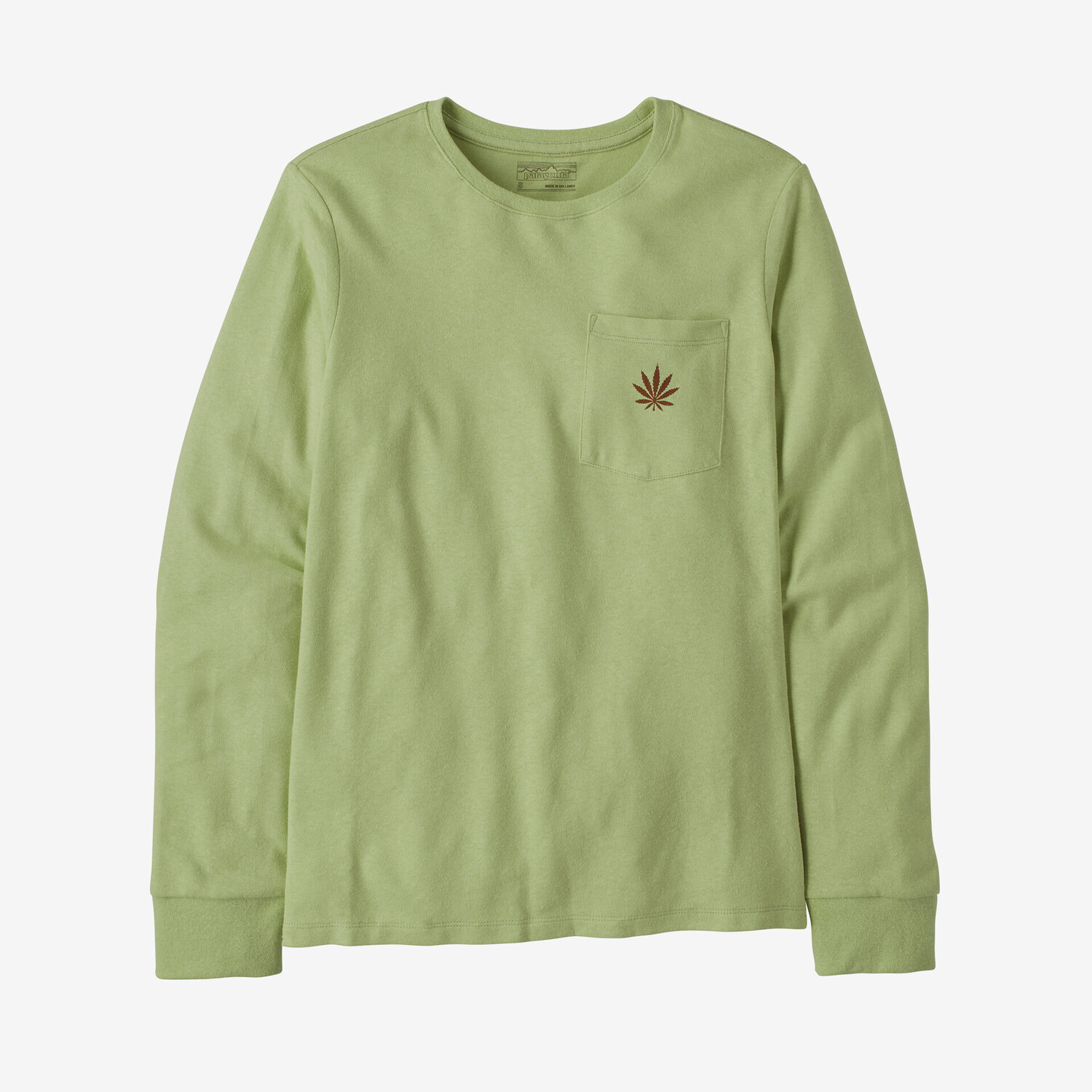 

Женская футболка с рабочим карманом и длинными рукавами Patagonia, цвет Hemp Leaf: Friend Green