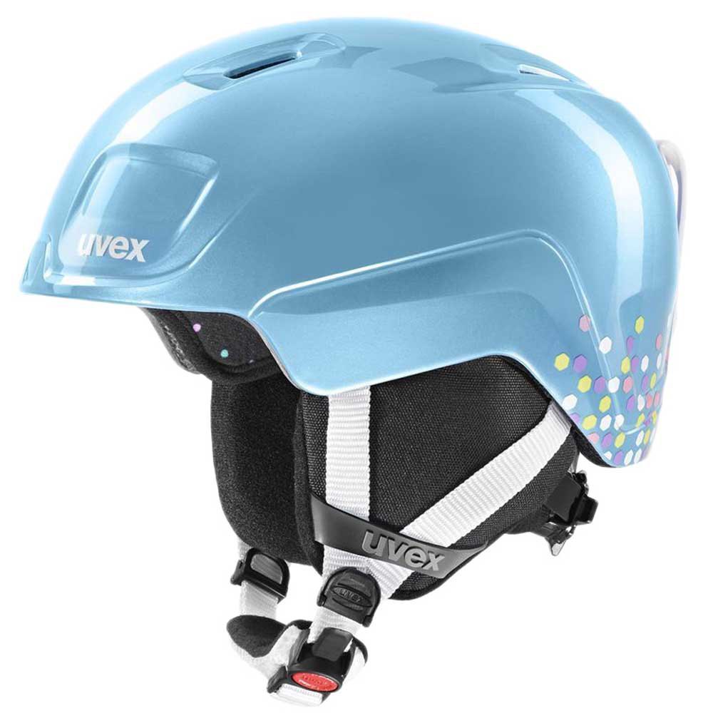 комплект детский шлем маска uvex heyya set голубой размер 46 50 Шлем Uvex Heyya, синий