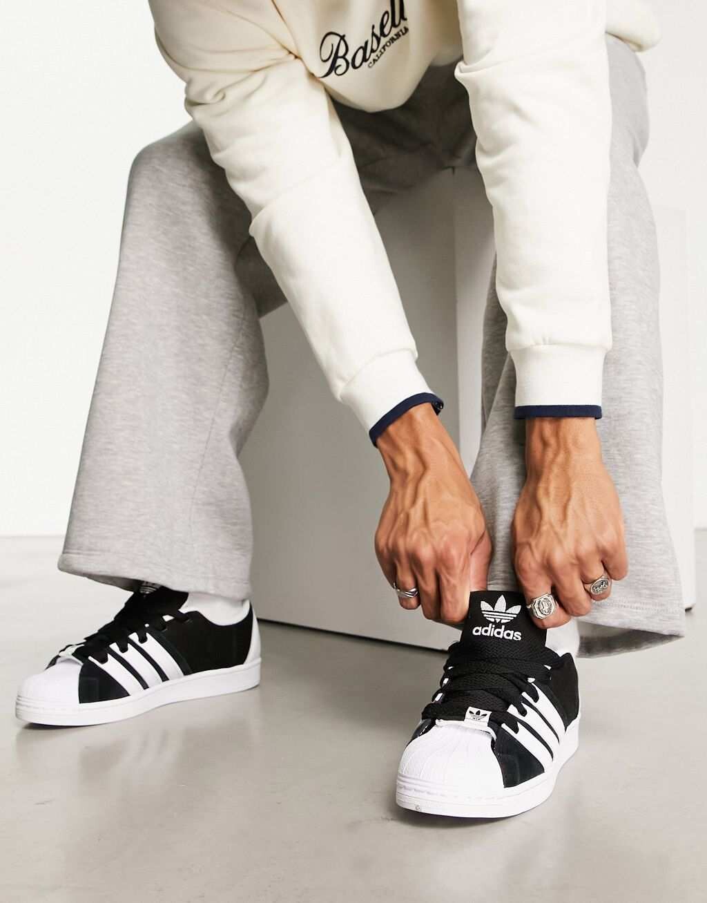 

Черные кроссовки adidas Originals Superstar Supermodified, Черный