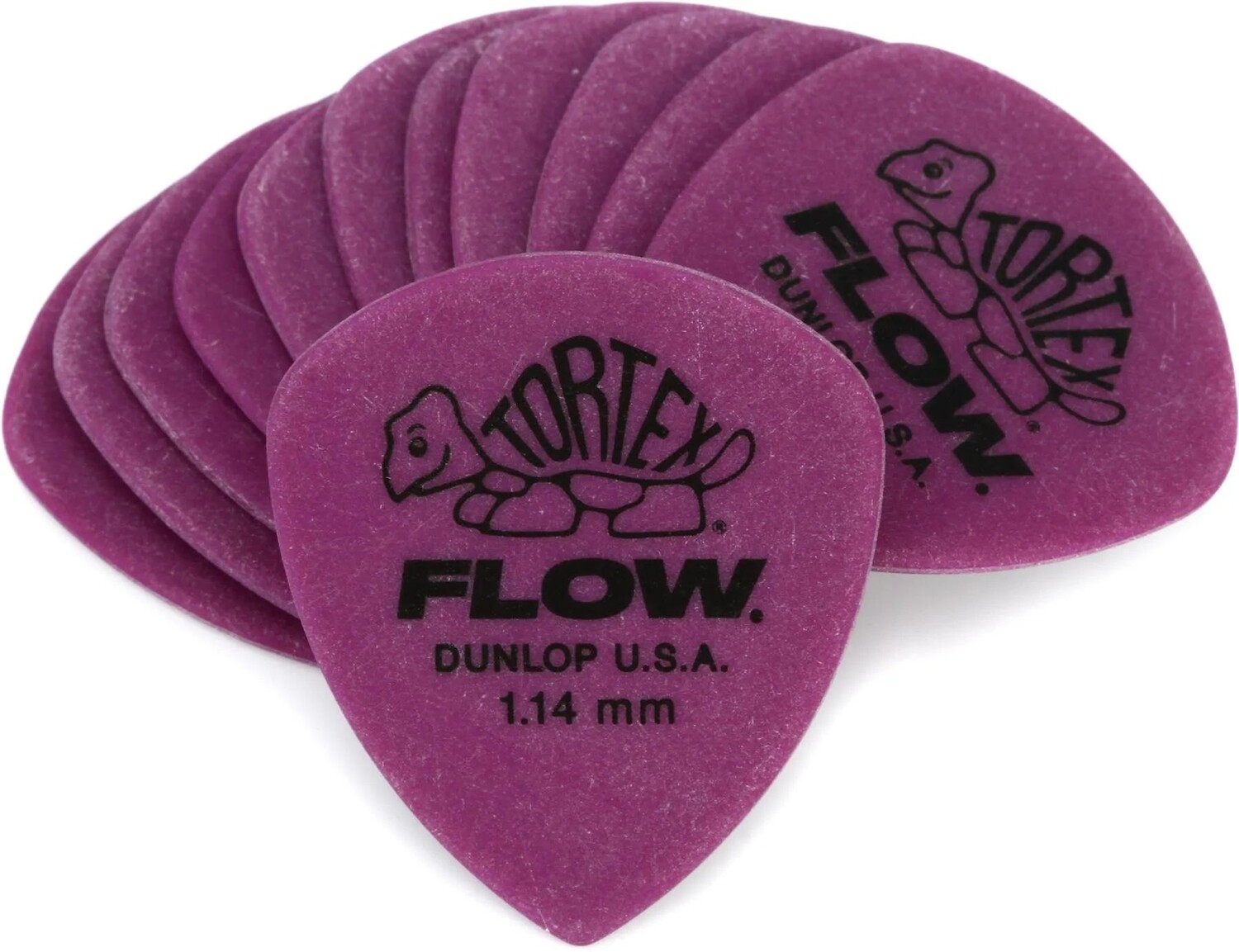 

Медиаторы для гитары Dunlop Tortex Flow — 1,14 мм, фиолетовые (12 шт.)