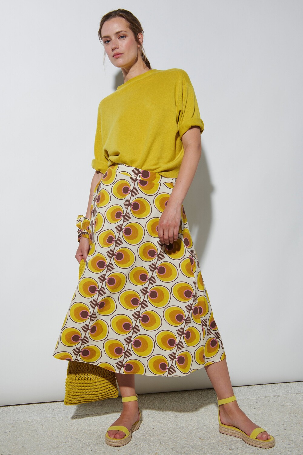 

Кардиган из смесового кашемира LUISA CERANO, цвет acid yellow