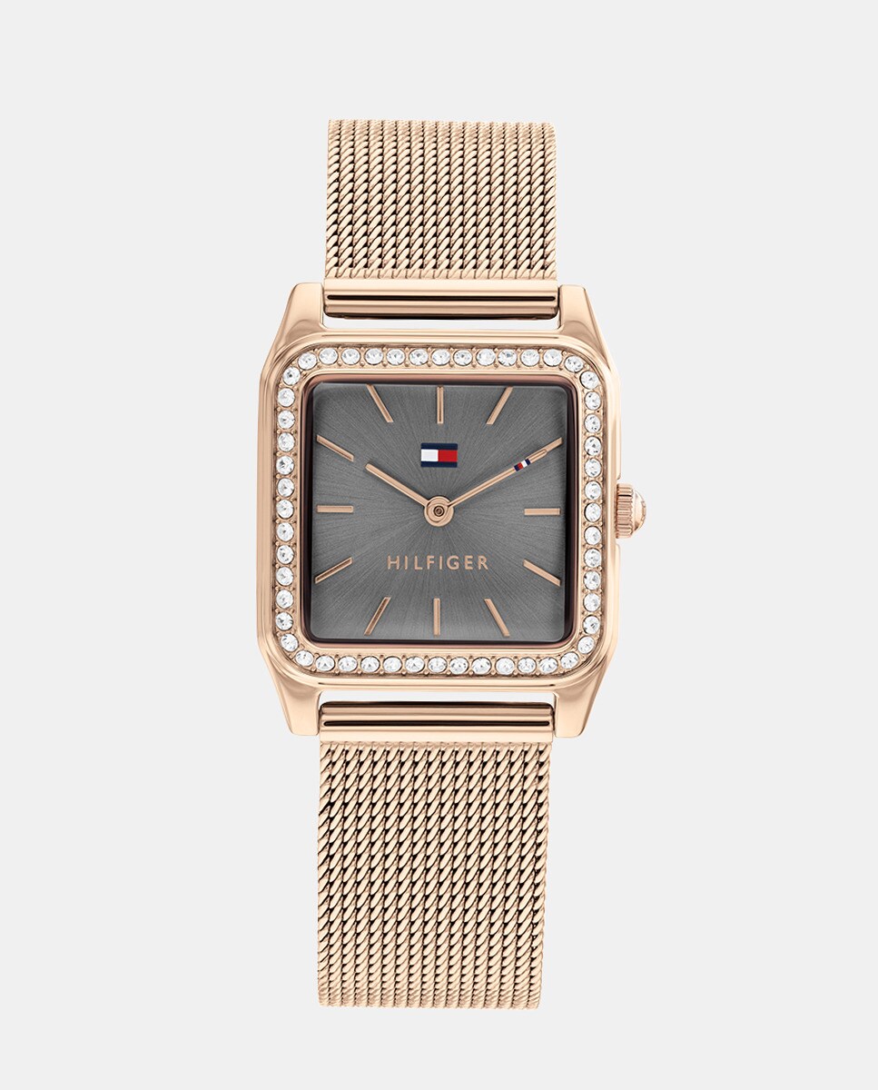 Toni 1782610 розовые женские часы из стали Tommy Hilfiger, розовый dusty rose квадратный перстень из розового золота lion