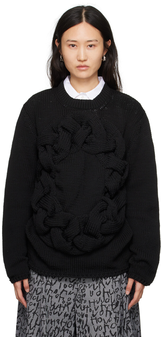 

Черный свитер с круглым вырезом Comme des Garçons