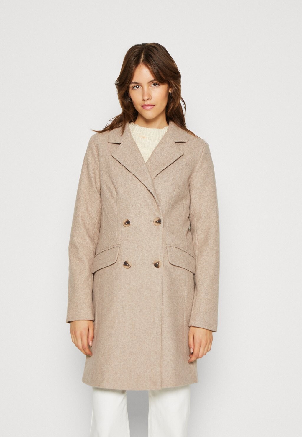 

Пальто классическое Vilunna Coat VILA, цвет brown lentil melange