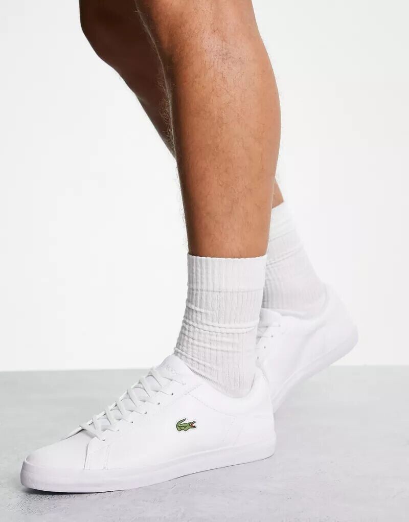 

Lacoste Lerond BL 21 белые кожаные кроссовки