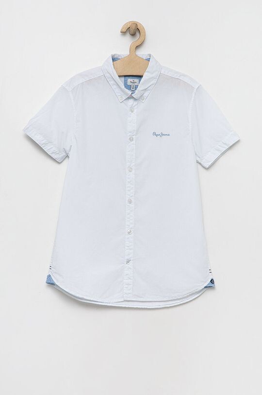 

Детская хлопковая рубашка Pepe Jeans Misterton, белый