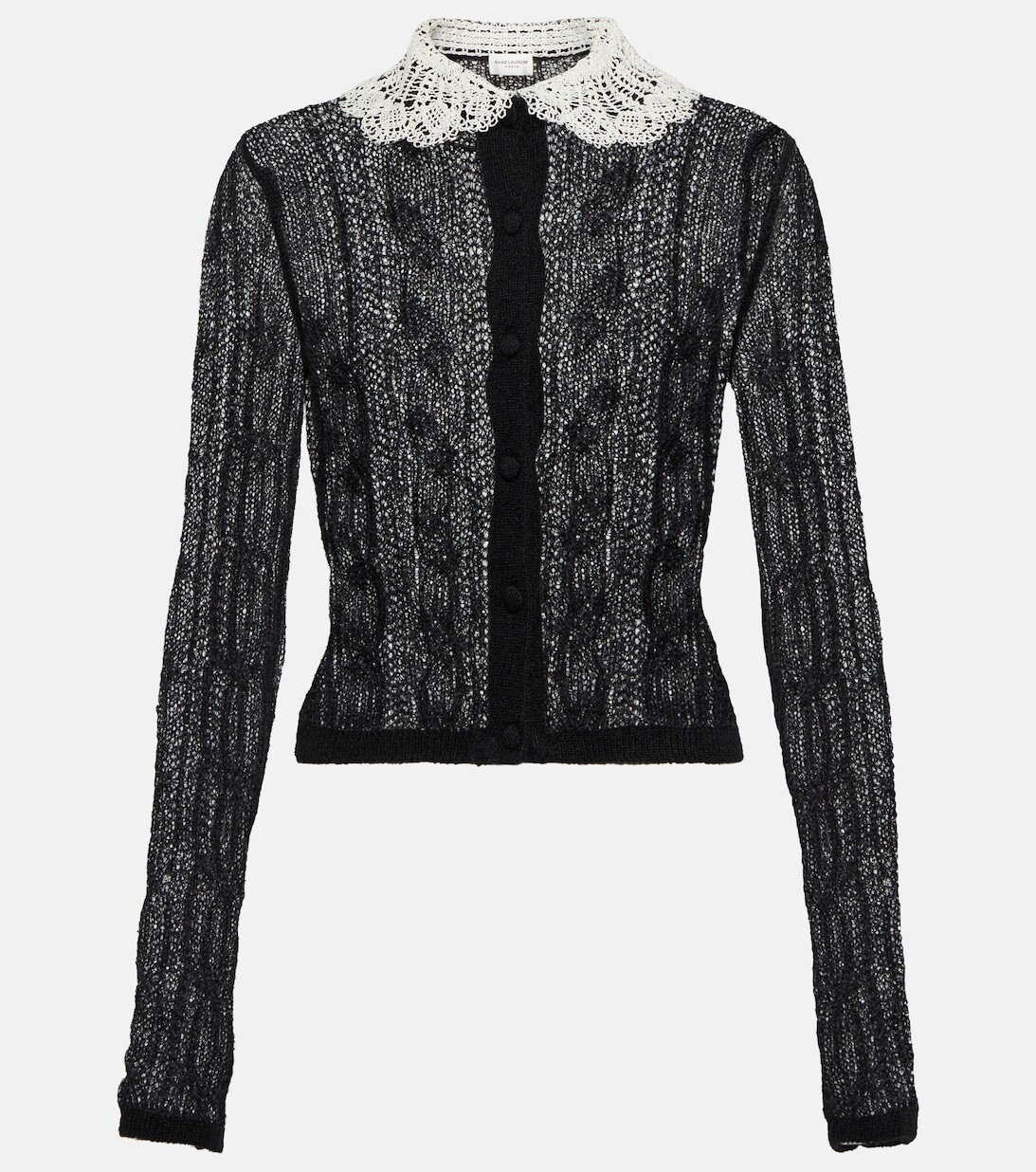 

Кардиган из смесового мохера SAINT LAURENT, черный