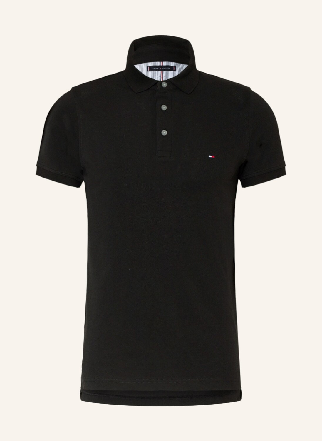

Рубашка поло TOMMY HILFIGER Piqué Slim Fit, черный