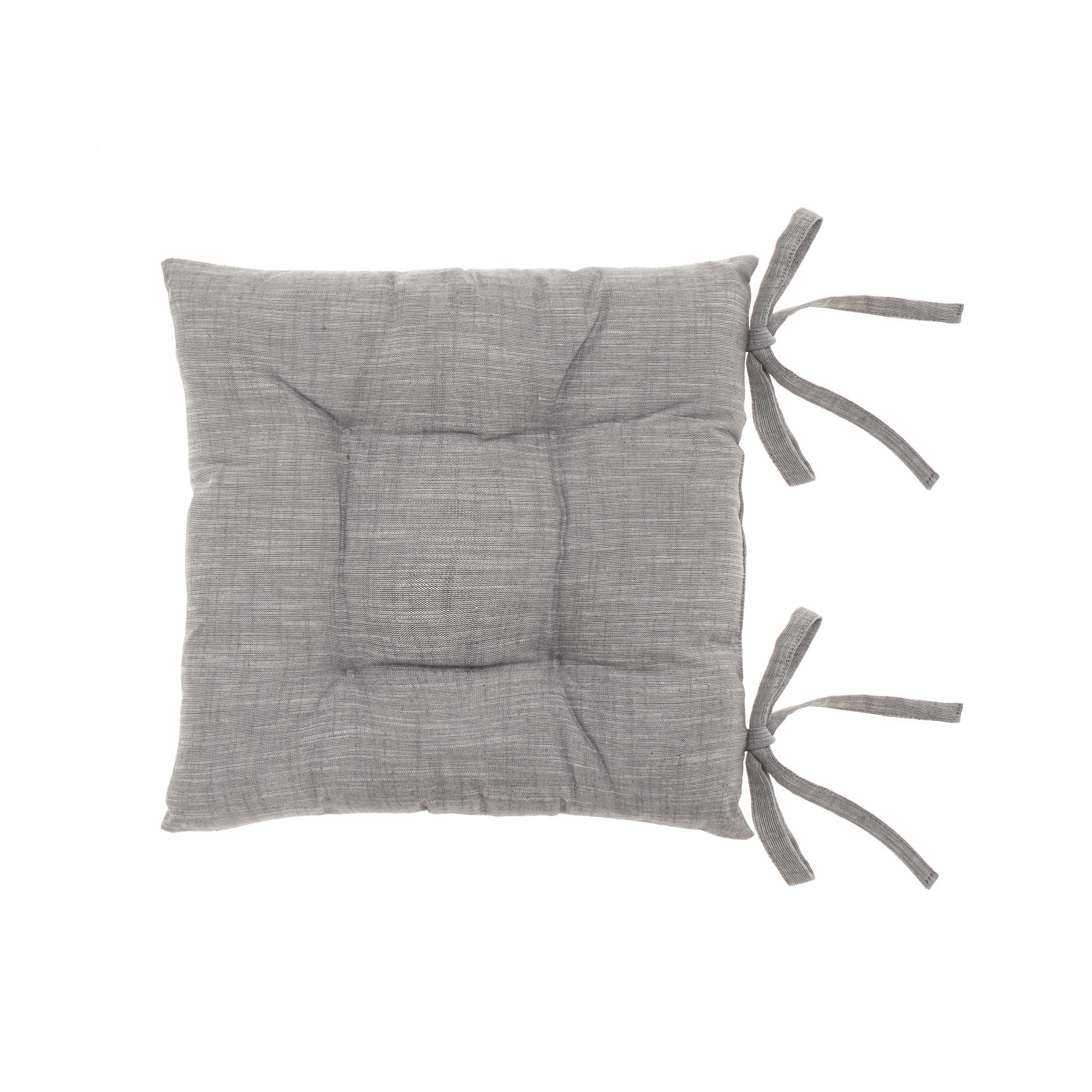 Меланжевая подушка на стул со слабым переплетением Coincasa, серый
