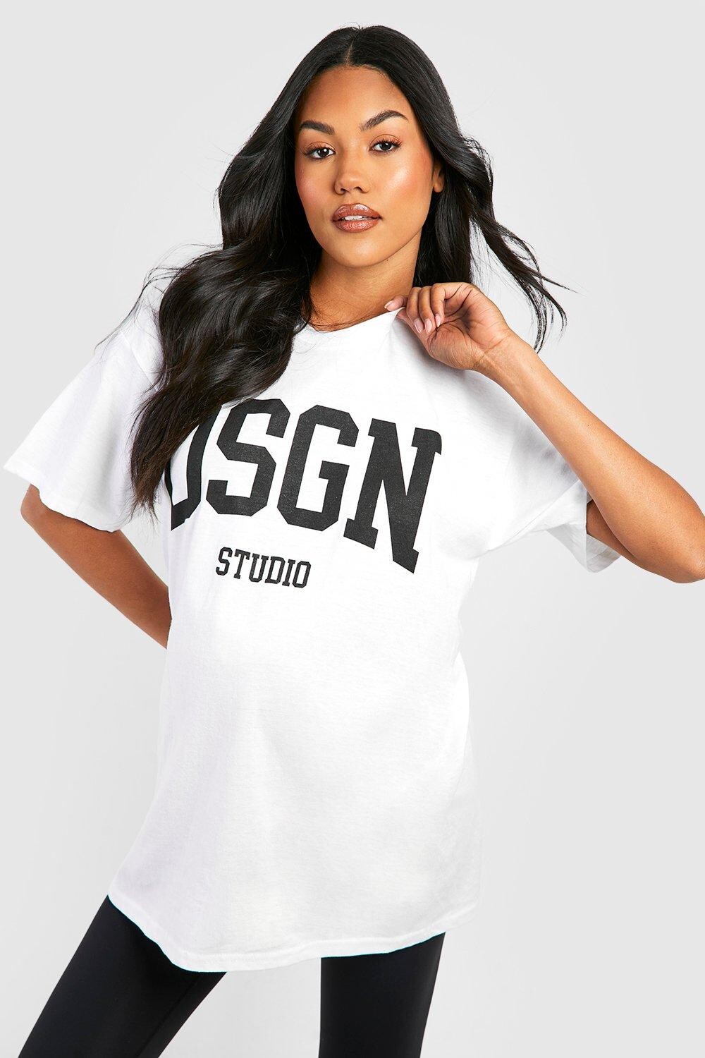 

Футболка оверсайз для беременных dsgn studio Boohoo, белый