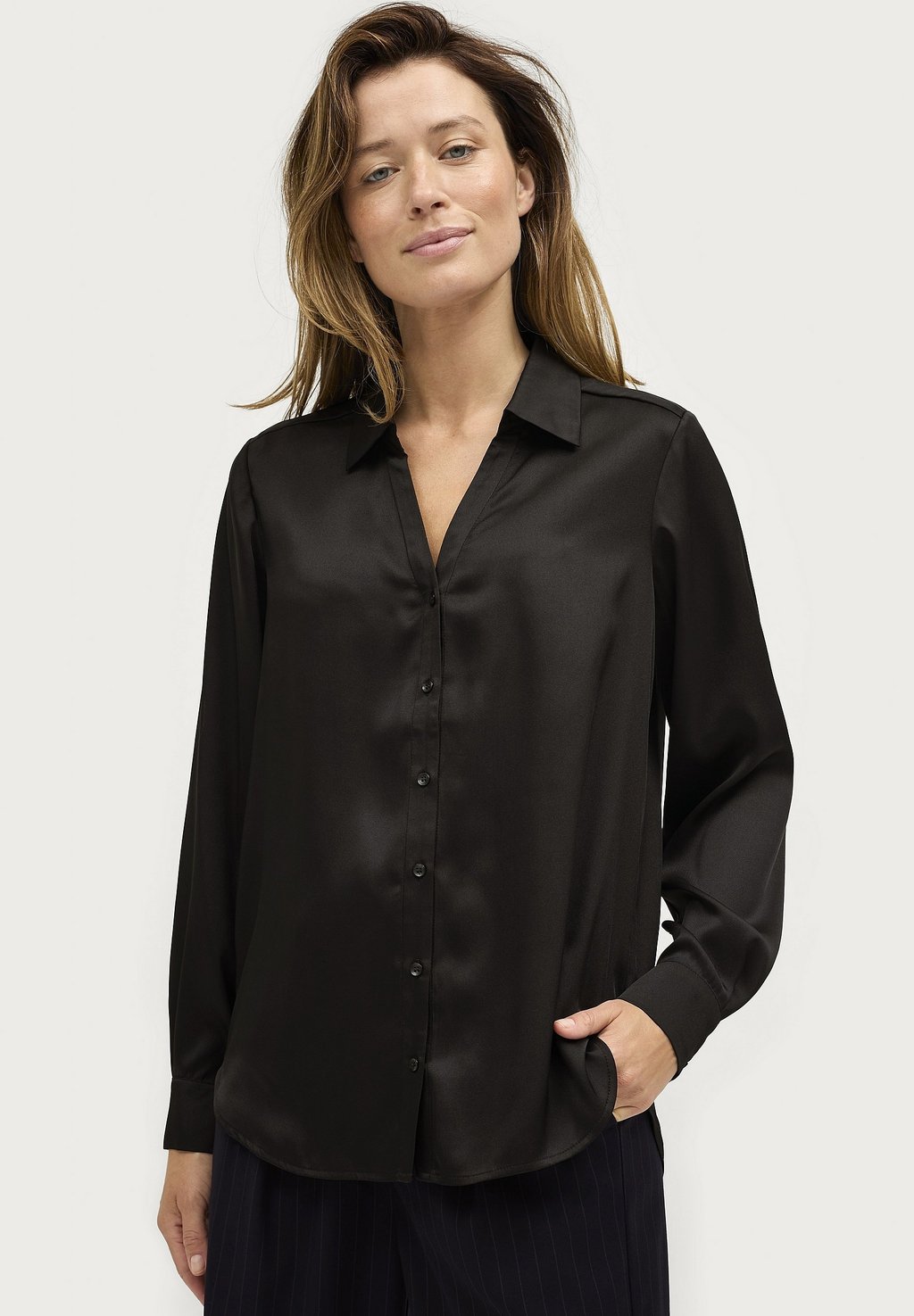 Блузка-рубашка Ellos Collection, цвет schwarz