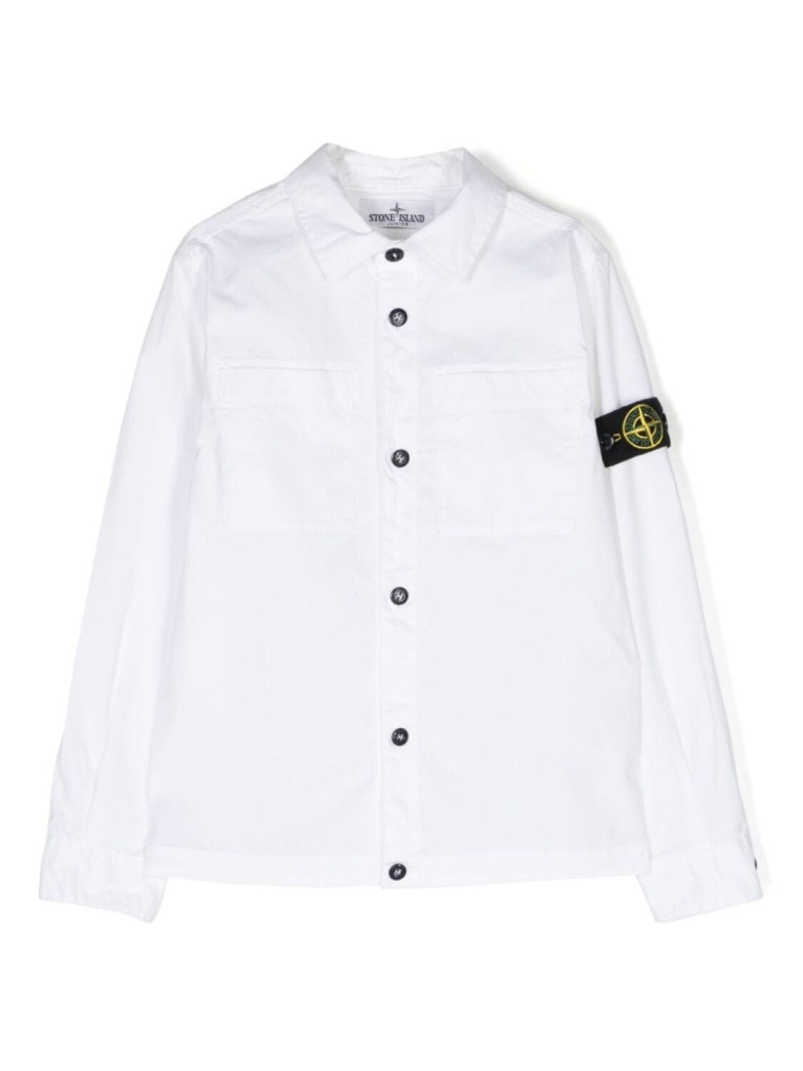 

Stone Island Junior рубашка с нашивкой Compass, белый