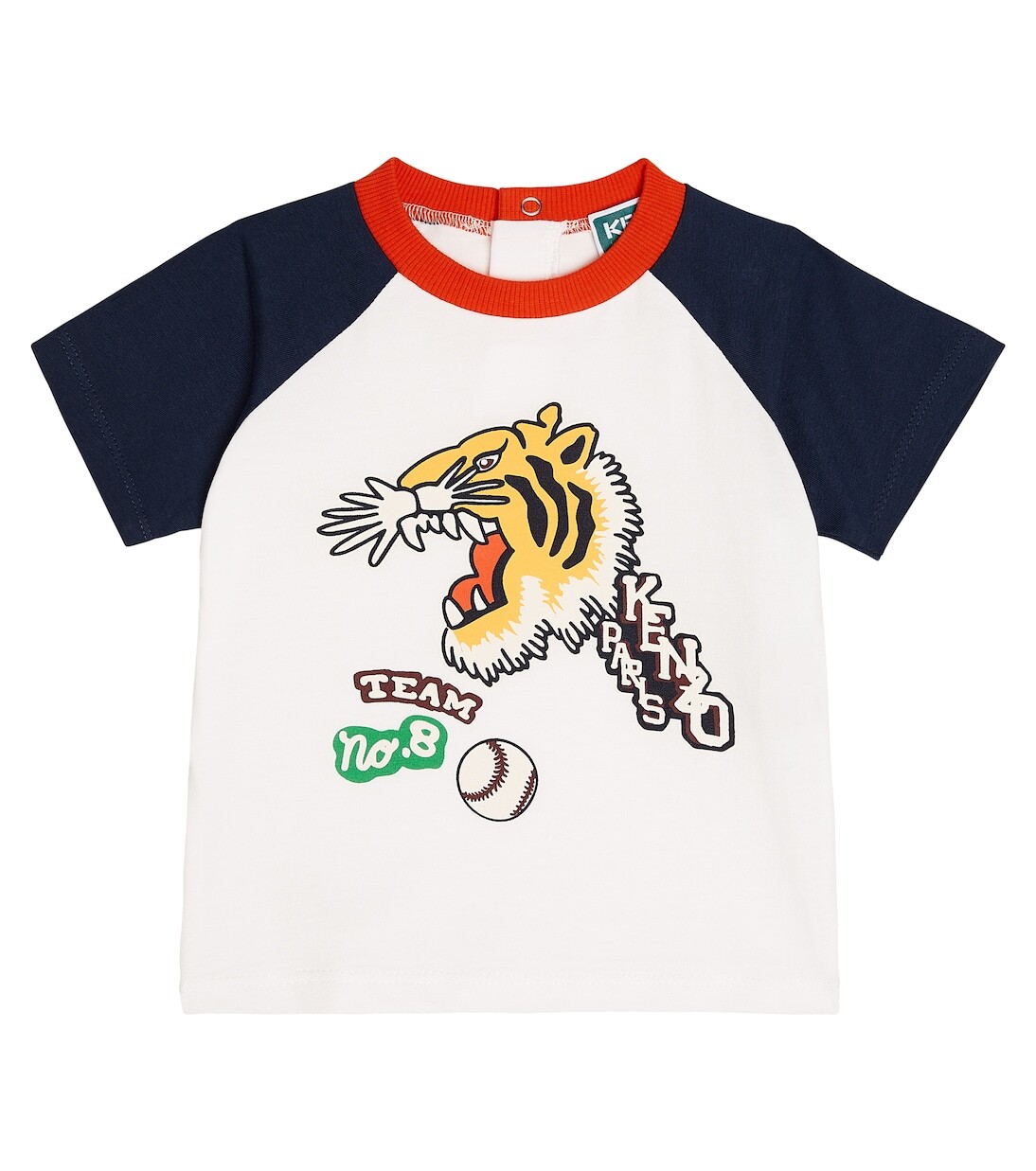 

Футболка из хлопкового джерси с детским принтом Kenzo Kids, мультиколор