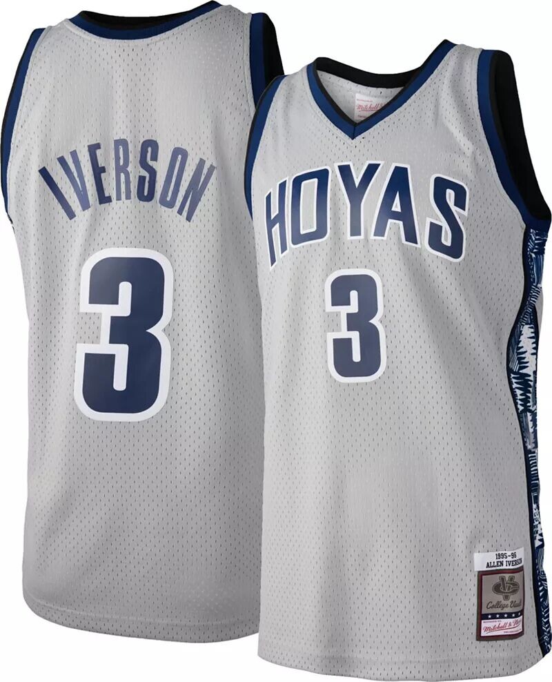 

Мужская майка Mitchell & Ness Georgetown Hoyas Allen Iverson № 3 1996 года