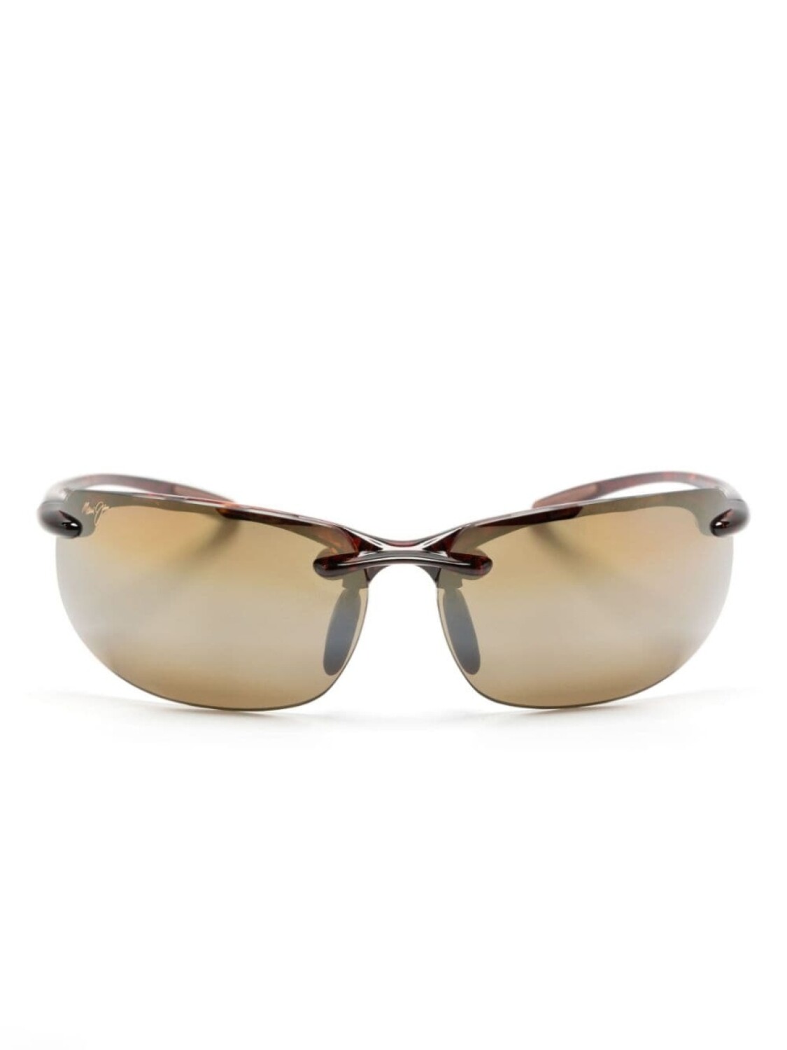

Maui Jim солнцезащитные очки Banyans в безободковой оправе, коричневый