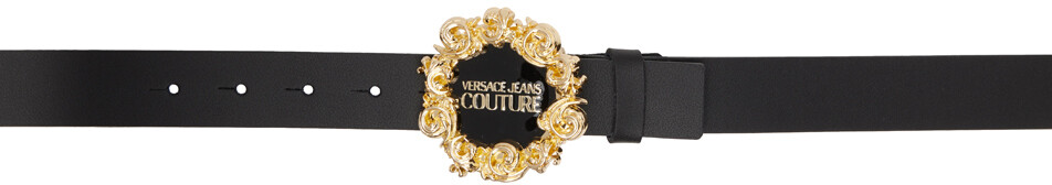 

Черный ремень с логотипом Versace Jeans Couture