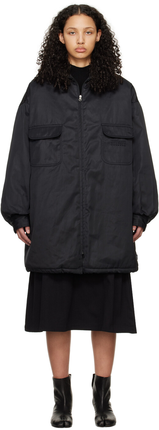 

Черная стеганая куртка Mm6 Maison Margiela