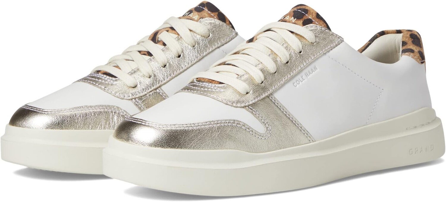 

Кроссовки Grandpro Rally Court Sneaker Cole Haan, цвет White/Gold/Leopard, Белый