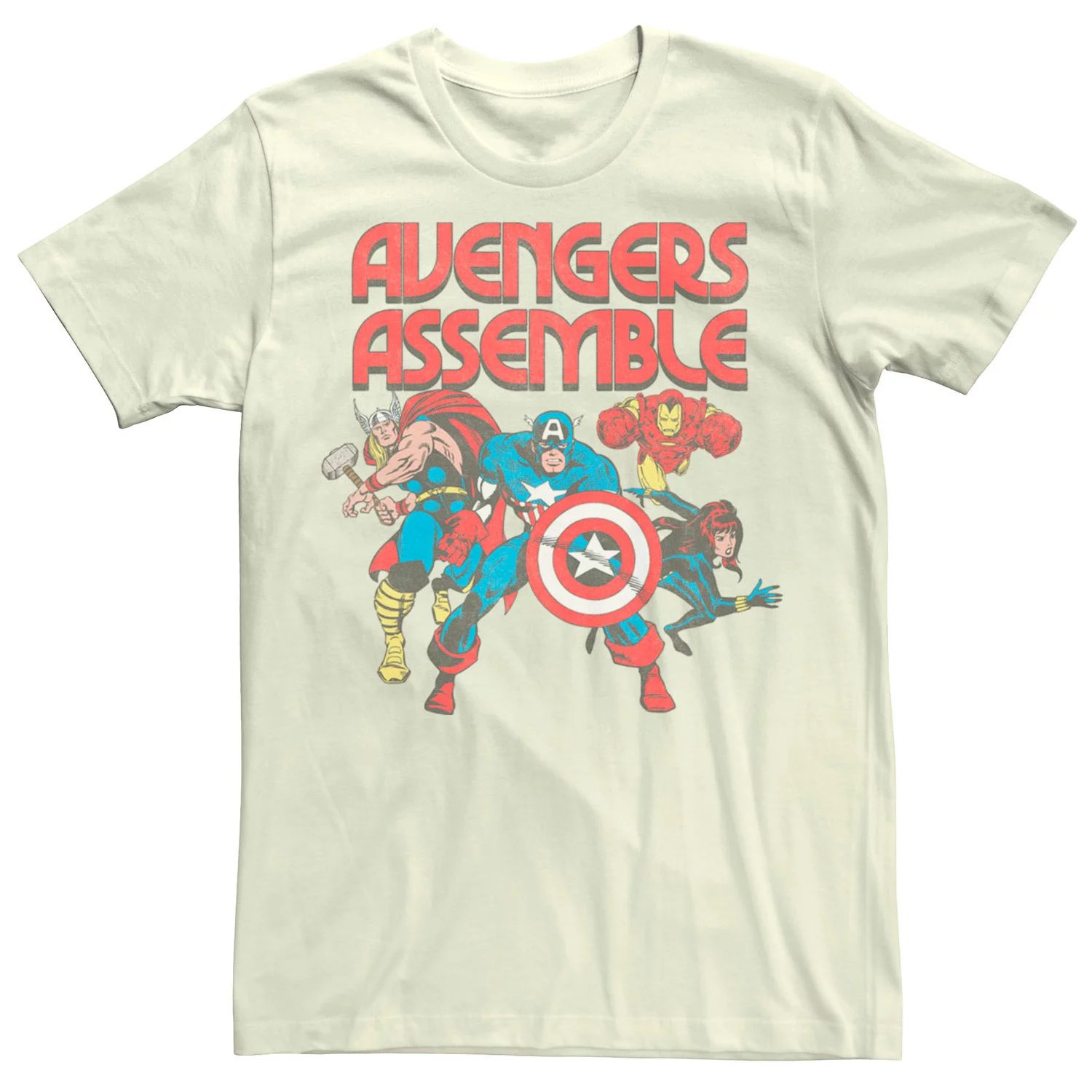Мужская футболка с комиксами Marvel Avengers Assemble Licensed Character