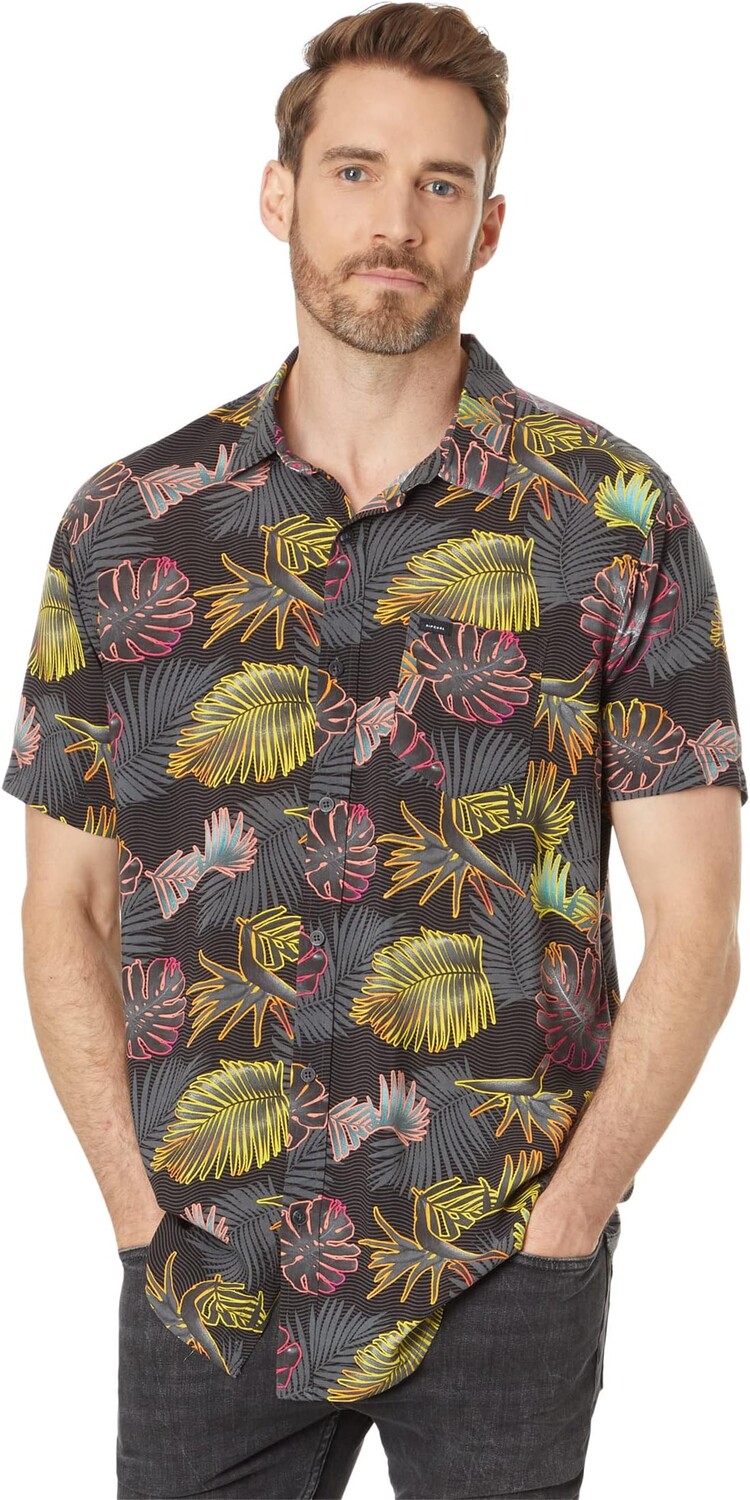 

Рубашка Tropical Daze Short Sleeve Woven Rip Curl, черный