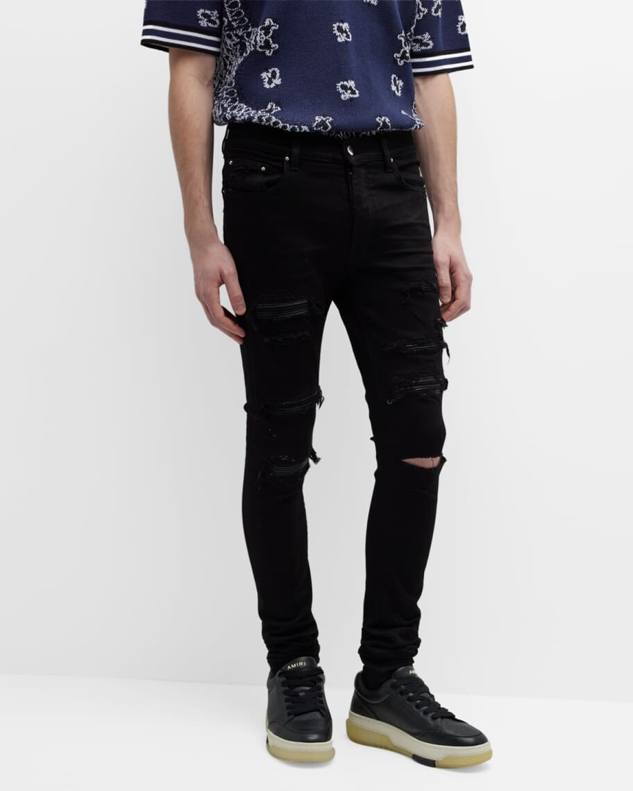 

Мужские джинсы Thrasher с кожаными нашивками Amiri