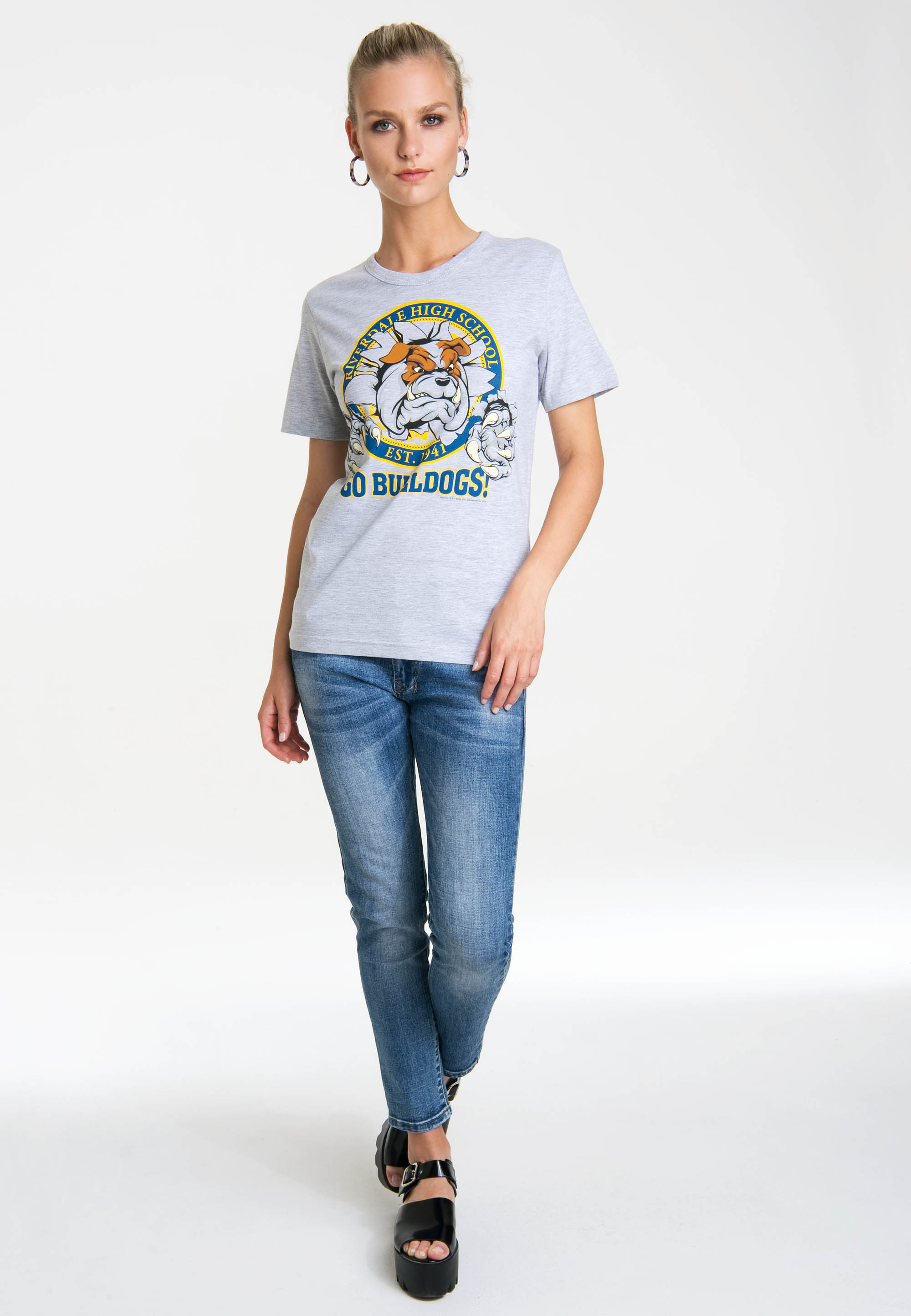 Футболка Logoshirt Riverdale – Go Bulldogs!, цвет grau-meliert