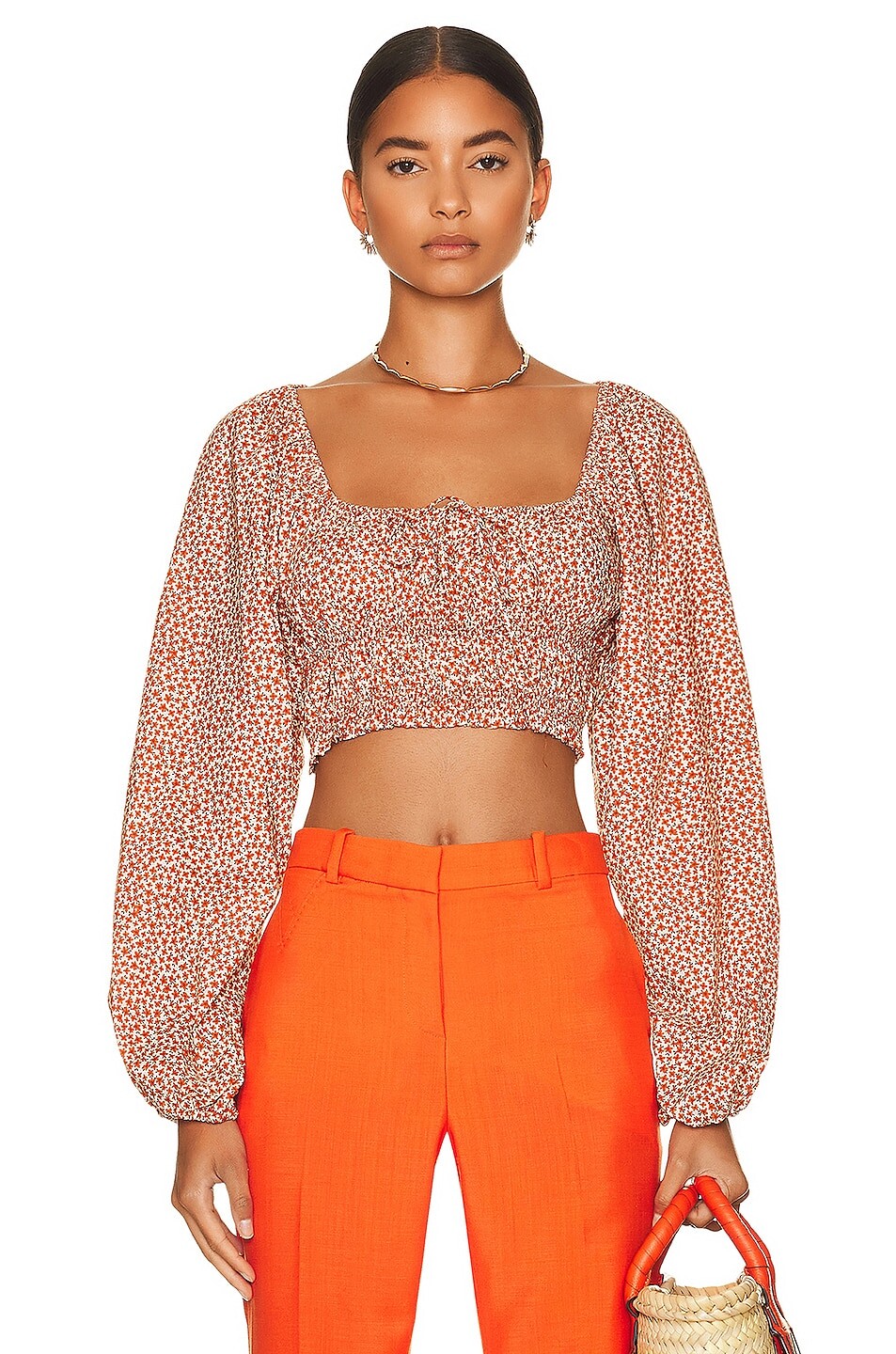 

Блузка Matteau Shirred Decollete, цвет Starflower
