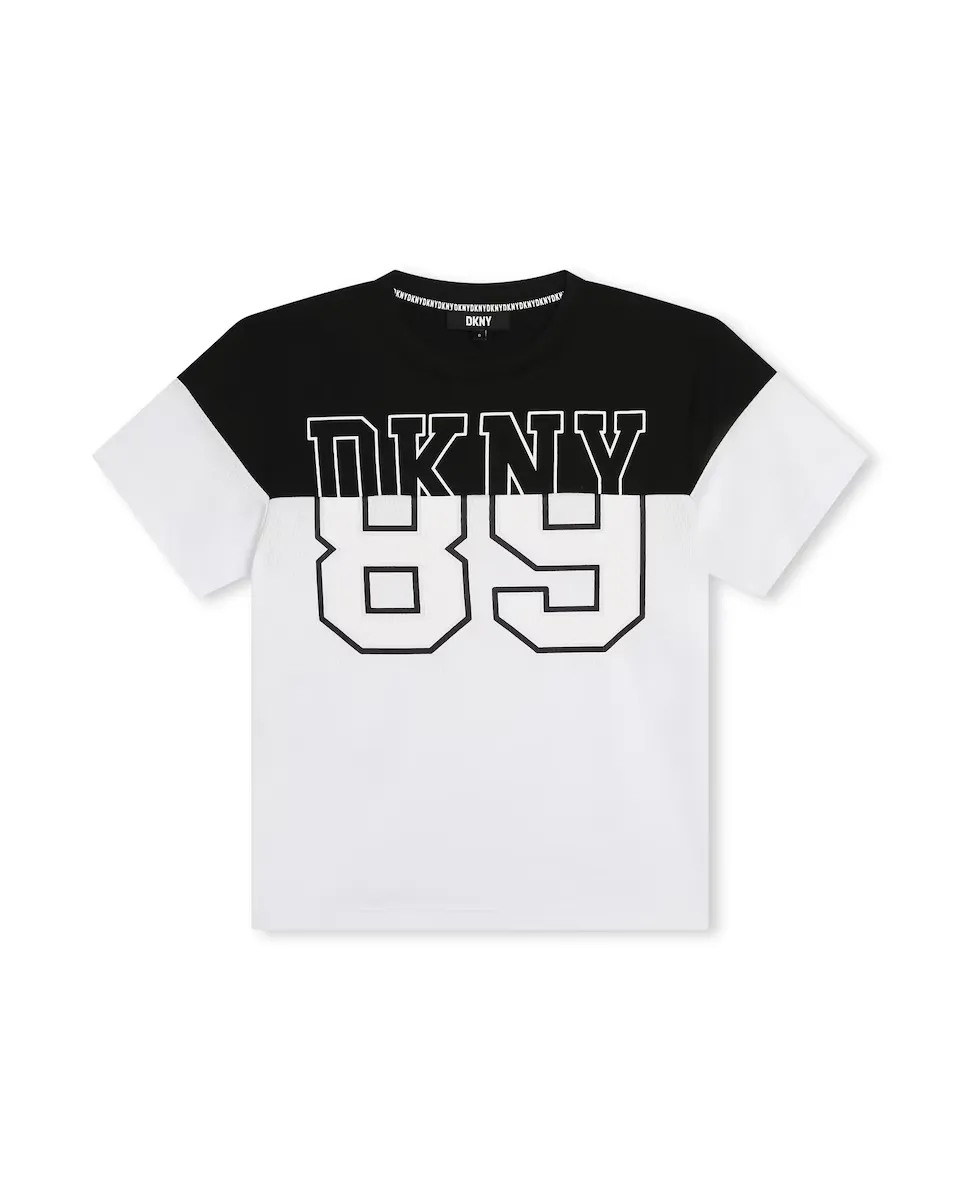 

Футболка с короткими рукавами и иллюстрацией спереди DKNY, мультиколор