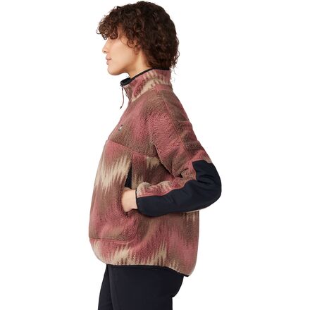 Флисовый пуловер с принтом HiCamp — женский Mountain Hardwear, цвет Clay Earth Zig Zag Print frizmworks rounded pullover fleece