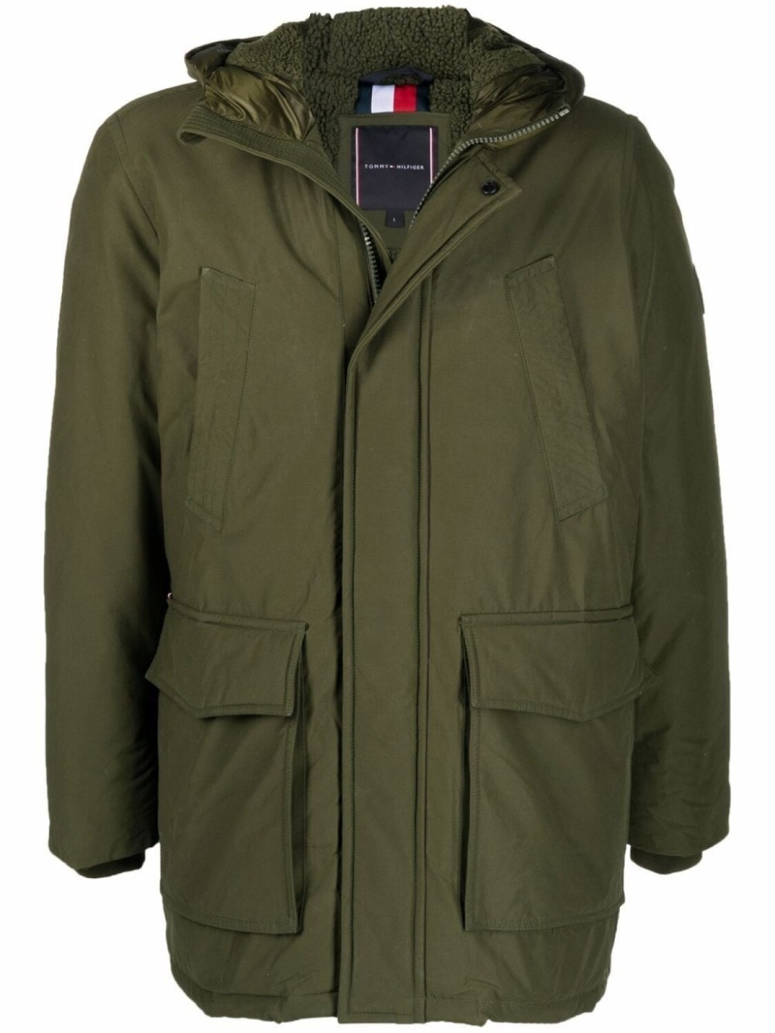 

Tommy Hilfiger парка Rockie Dry Wax с капюшоном, зеленый