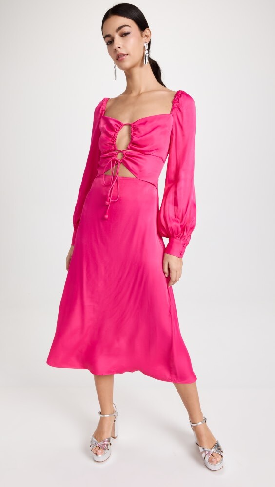 

Платье макси FARM Rio Pink Cutout, розовый