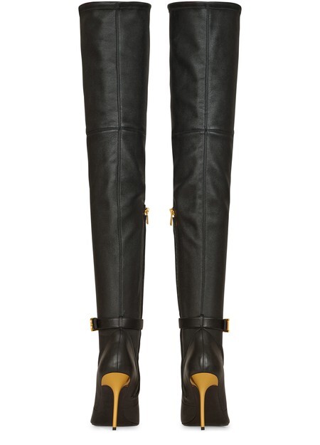 

Сапоги Raven из эластичной кожи Balmain, черный