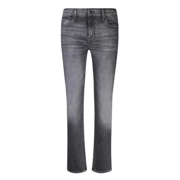 

Джинсы mid-rise slim jeans Seven For All Mankind, серый